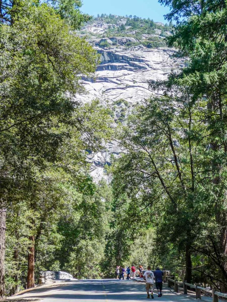 Walking towards John Muir Trail trailhead