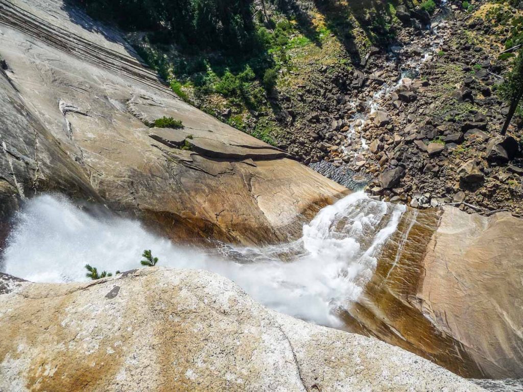 Looking down from top of Nevada Fall