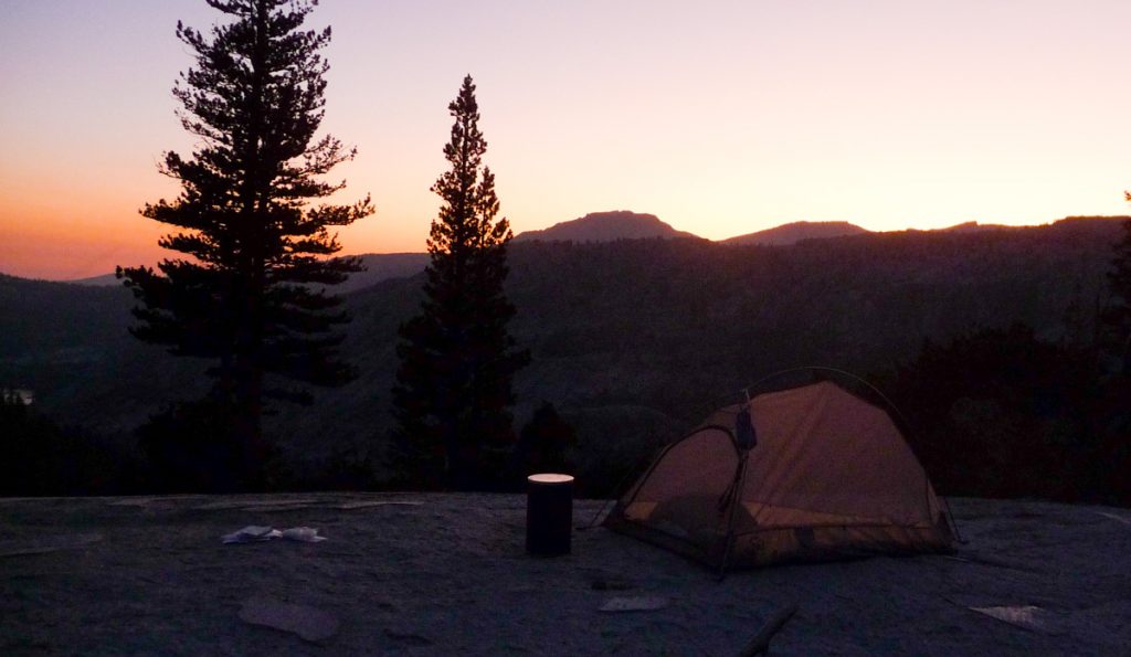 Camping by Lower Cathedral Lake