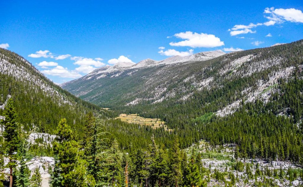 Looking down Lyell Canyon