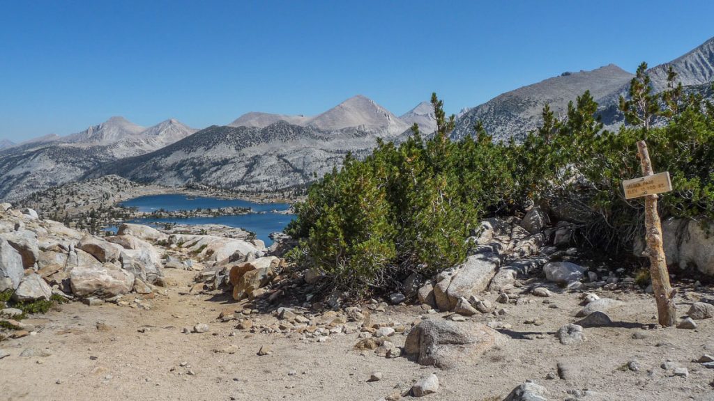 Looking back at Marie Lake from Selden Pas