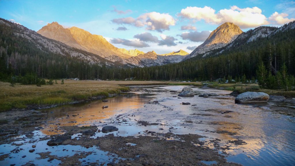 Sunset over Evolution Valley