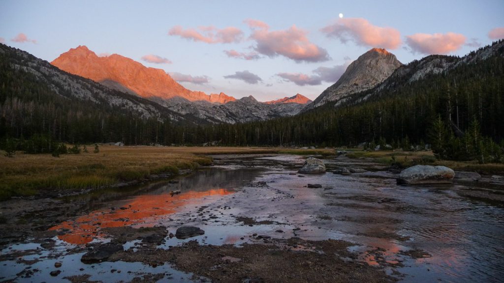 Sunset over Evolution Valley