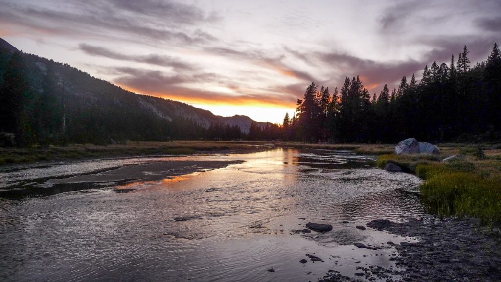 Sunset over Evolution Valley