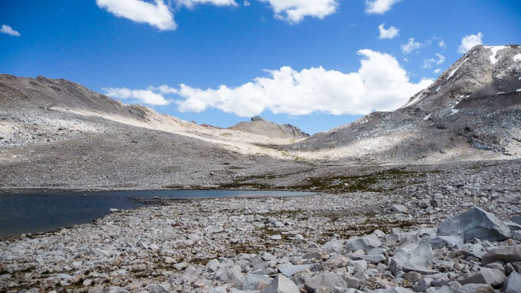 Looking back north on the ascent to Muir Pass