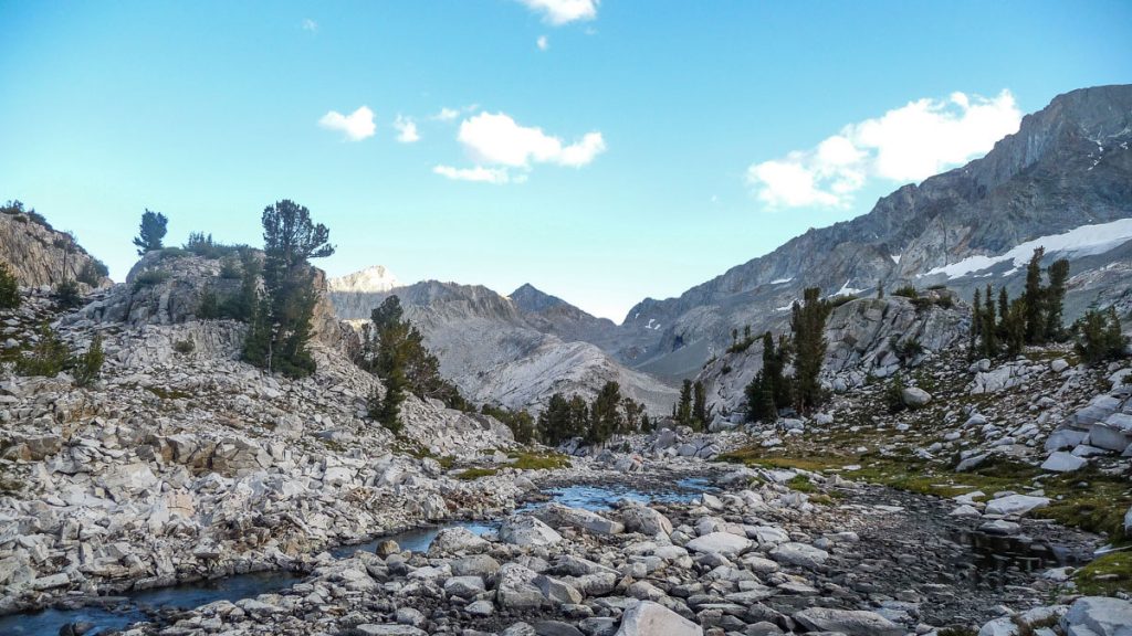 Looking west from campsite