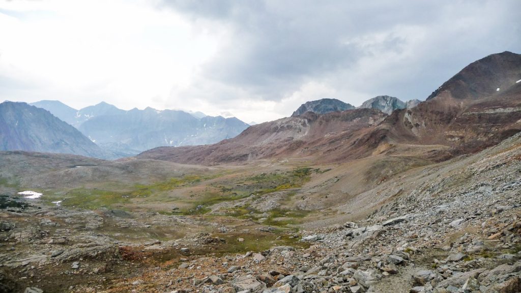 Looking back north right before Pinchot Pass