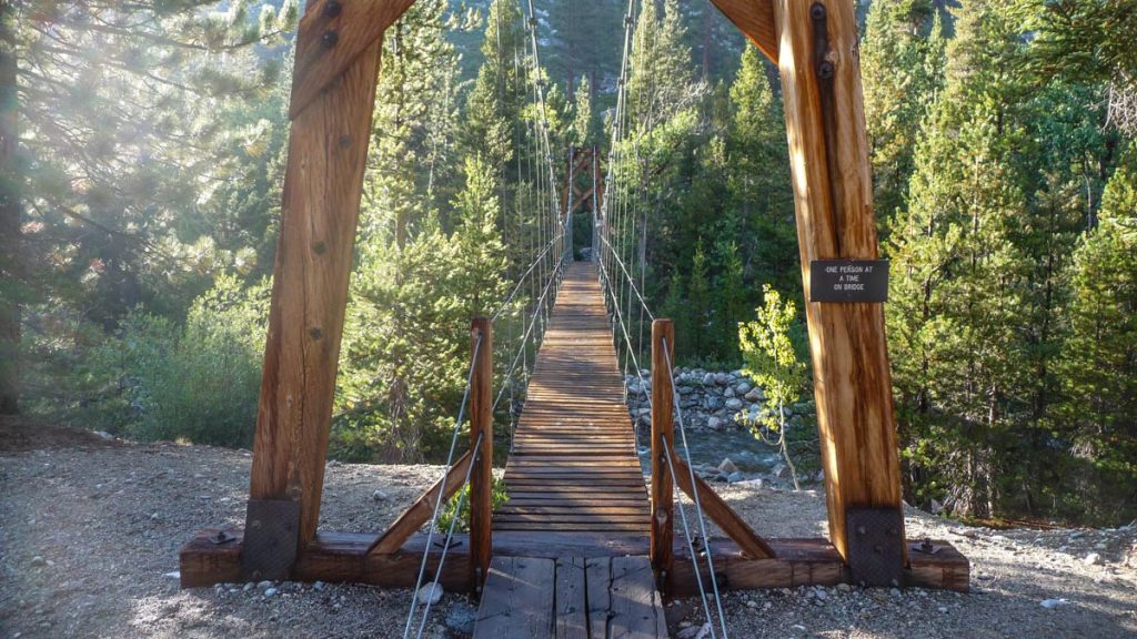 Woods Creek suspension bridge