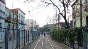 Old tram rails