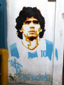 Maradona stencil art