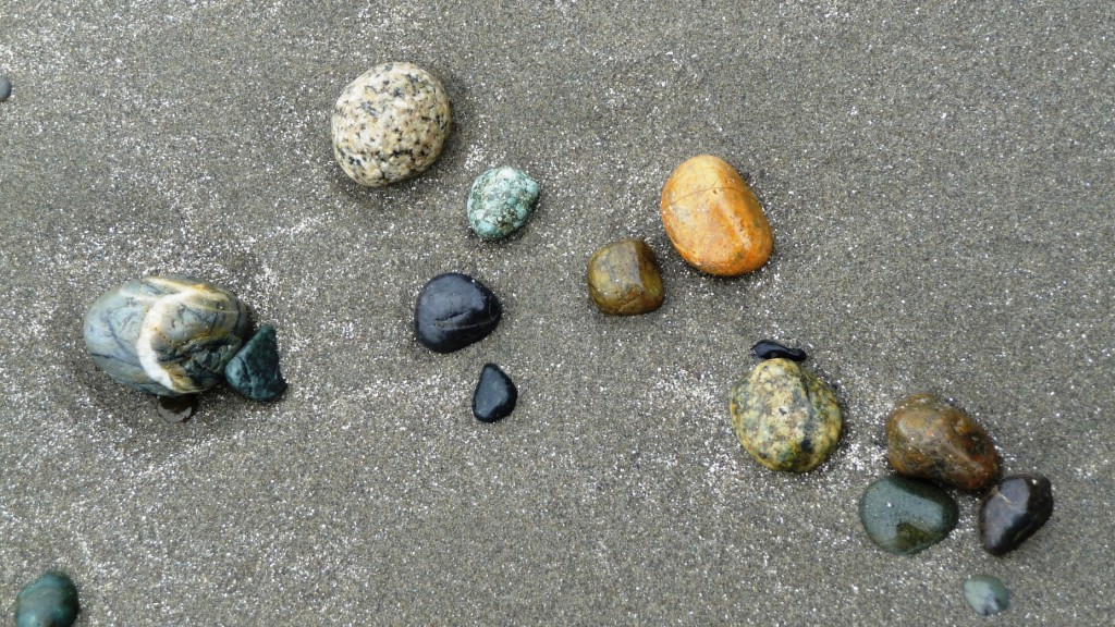 Colorful rocks on the beach