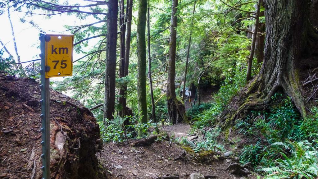 Km 75. The end of the West Coast Trail.