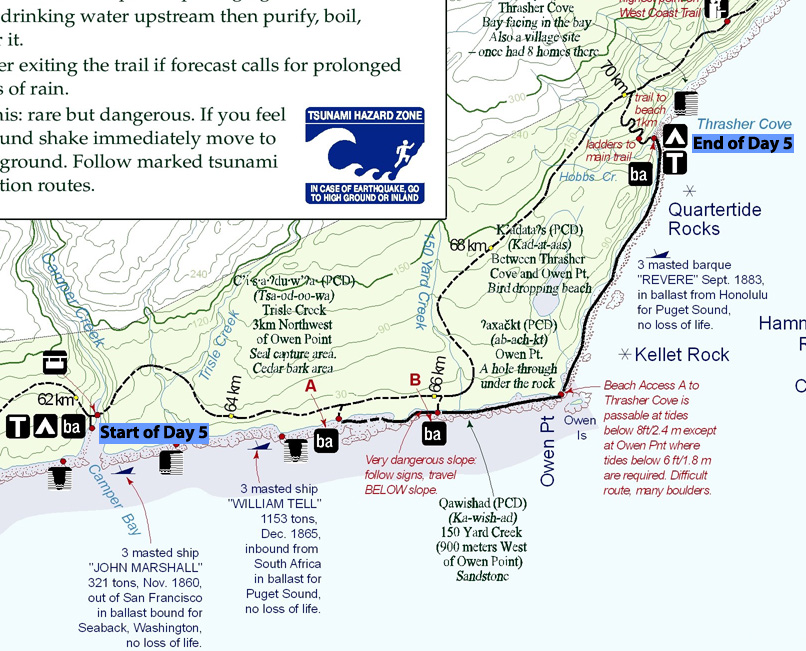 West Coast Trail Day 5 Camper Bay to Thrasher Cove Kevin's Travel Blog