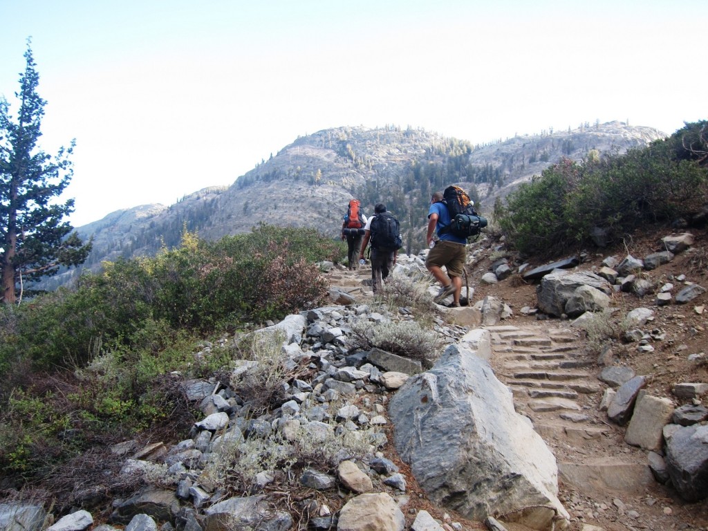 The climb up to Shadow Lake