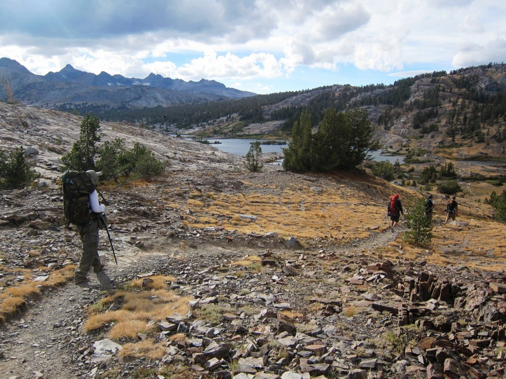 Descending into Thousand Island Lake