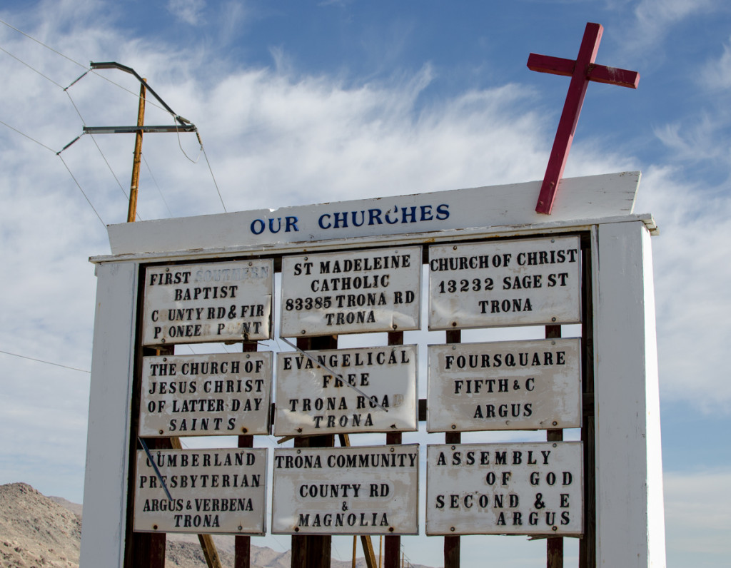 Nine churches for one little town