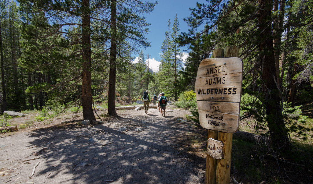 Entering the Ansel Adams Wilderness