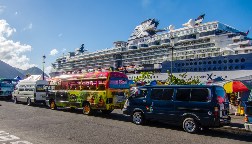 Cruise ship in Roseau, Dominica