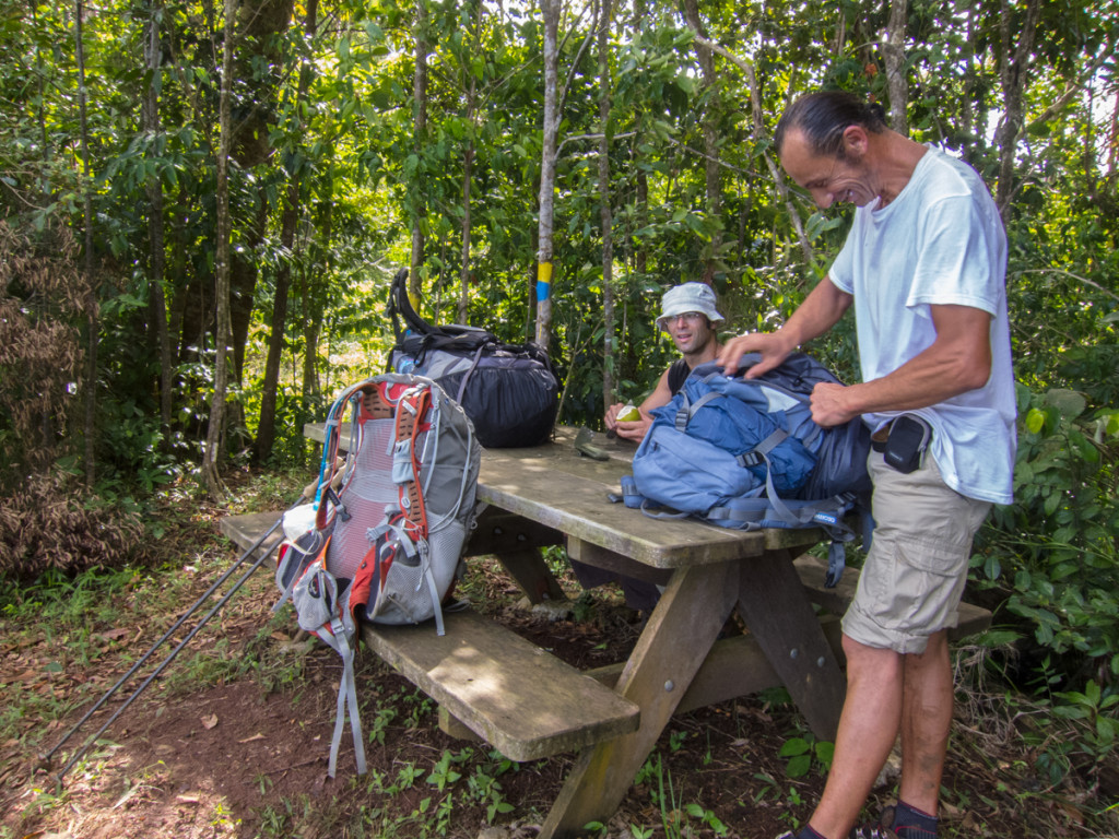 Taking a break on Segment 7 of the Waitukubuli National Trail