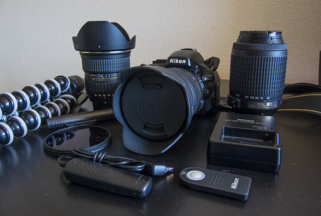 DSLR equipment for round the world trip