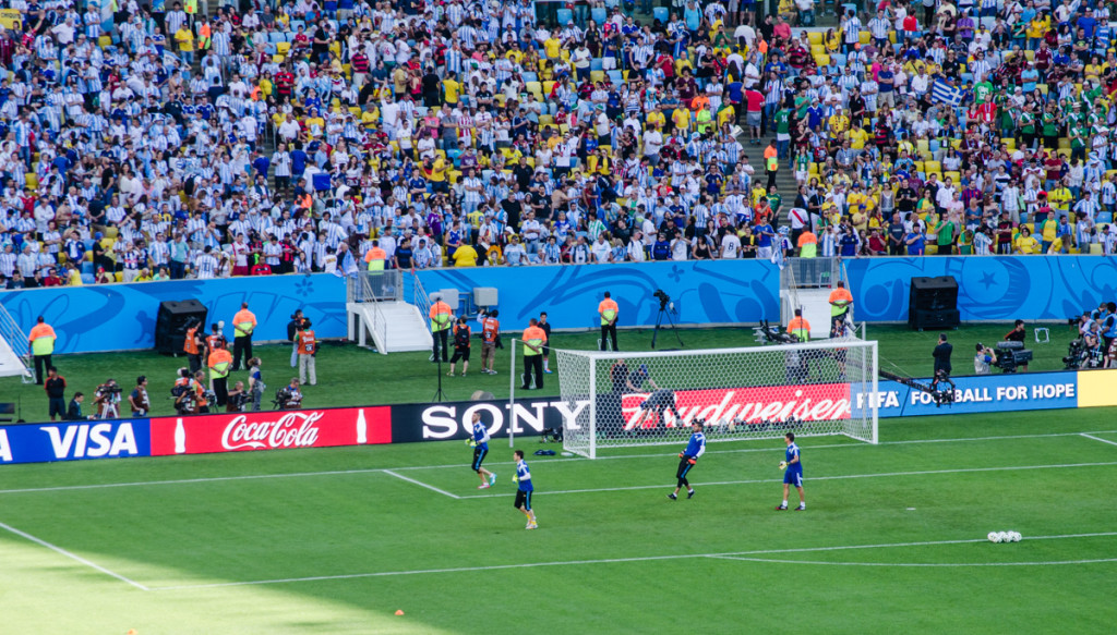 Argentina goalkeepers during warmups