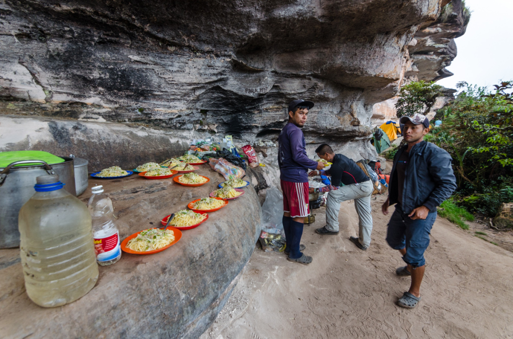 Lunch at Mount Roraima camp