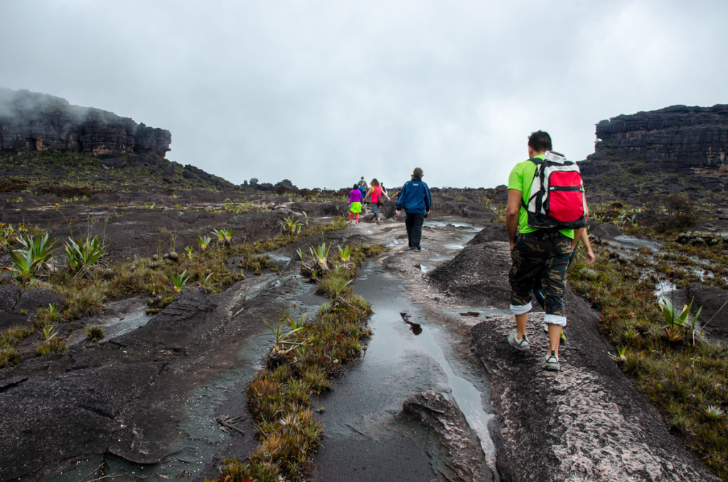 Hiking on top of Mount Roraima