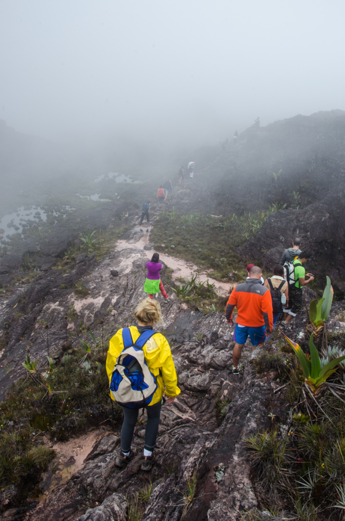 Hiking on top of Mount Roraima