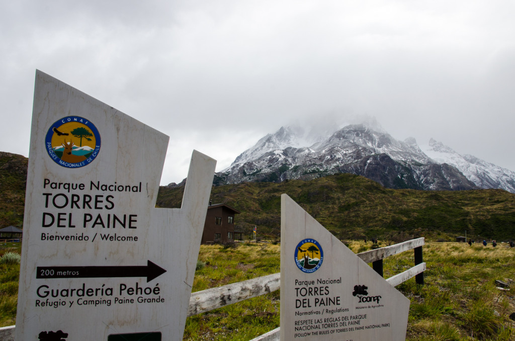 Trailhead at Refugio Paine Grande