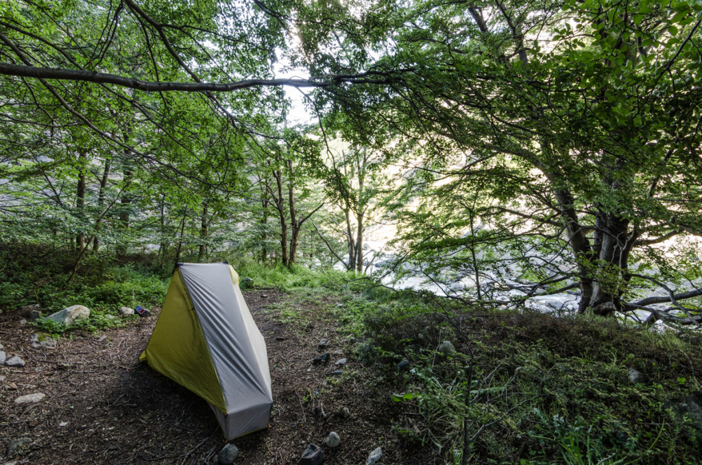 Camping at Campamento Chileno, Parque Nacional Torres del Paine