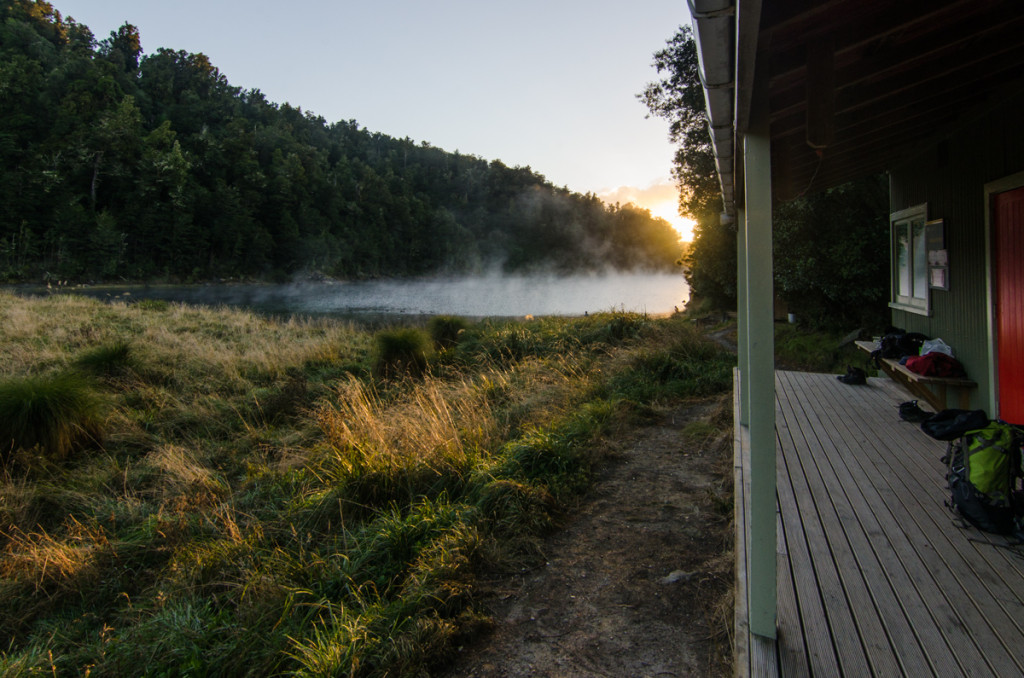 Sunrise, Marauiti Hut, Lake Waikaremoana Great Walk