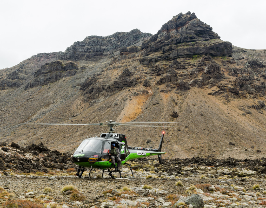 Rescue helicopter, Tongariro Northern Circuit