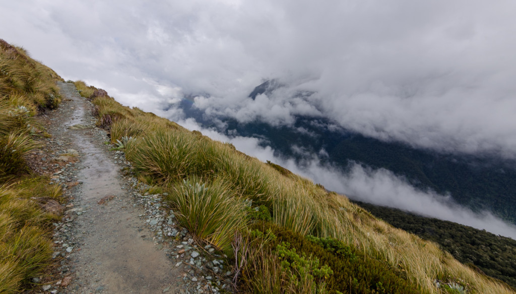 Lots of clouds on the Routeburn Track