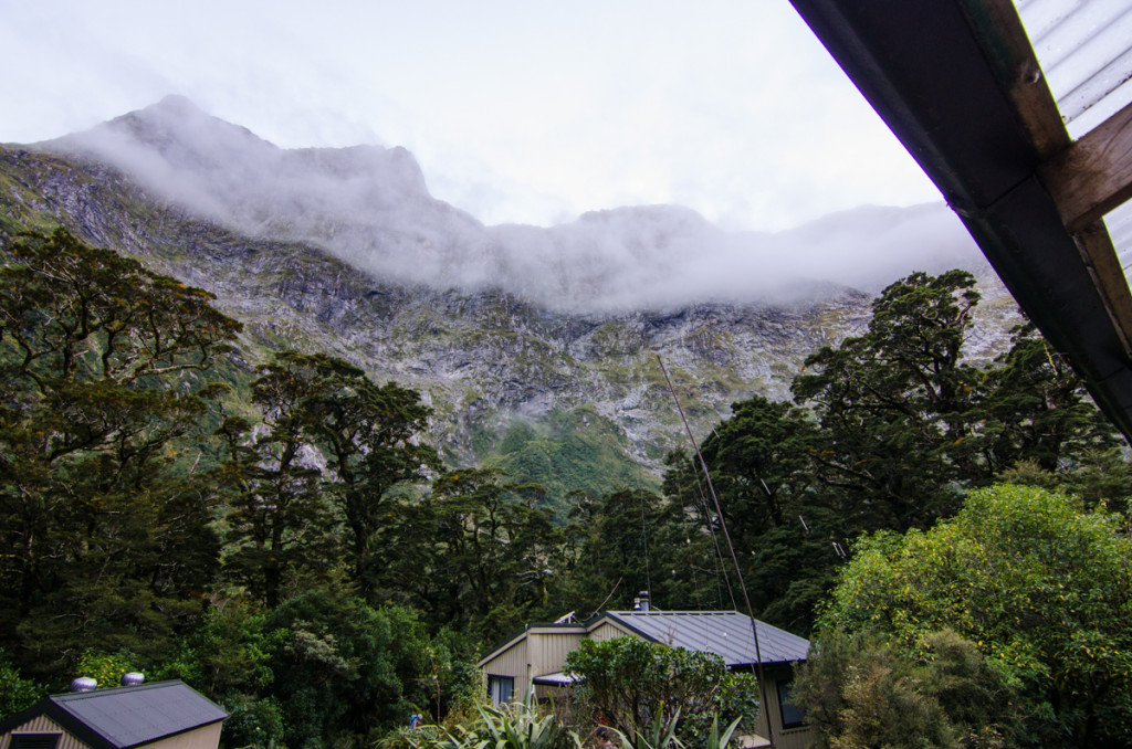 Morning view from Mintaro Hut, Milford Track