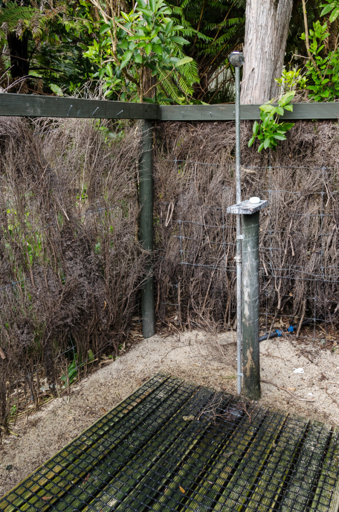 Shower by Awaroa Hut, Abel Tasman Coast Track