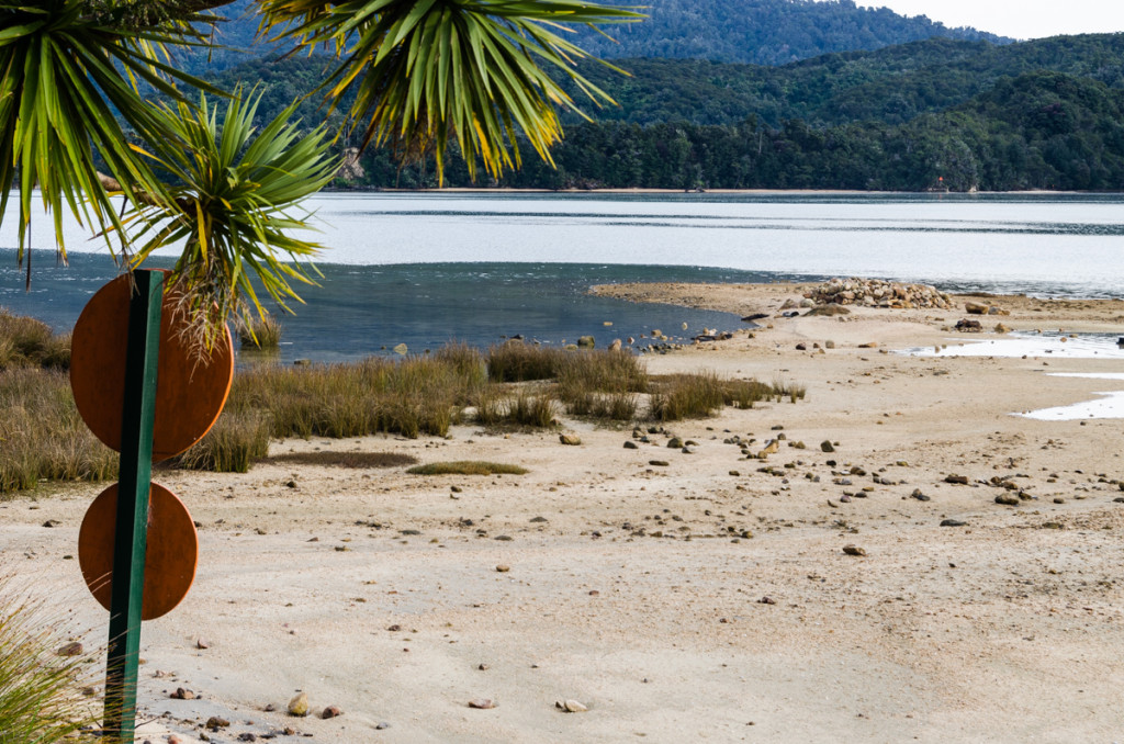 High tide, Awaroa Hut, Abel Tasman Coast Track