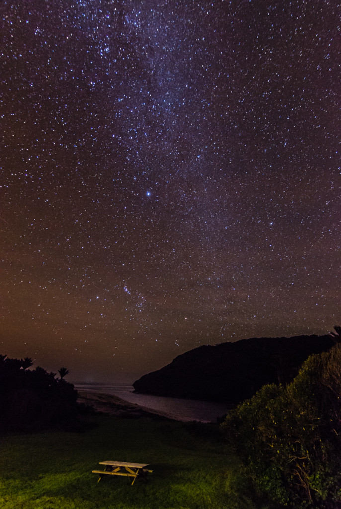 Starry sky from Heaphy Hut