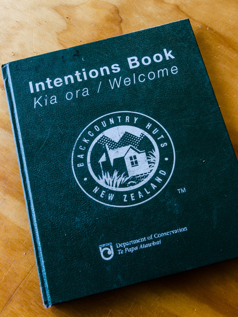 Intentions Book from New Zealand's Department of Conservation