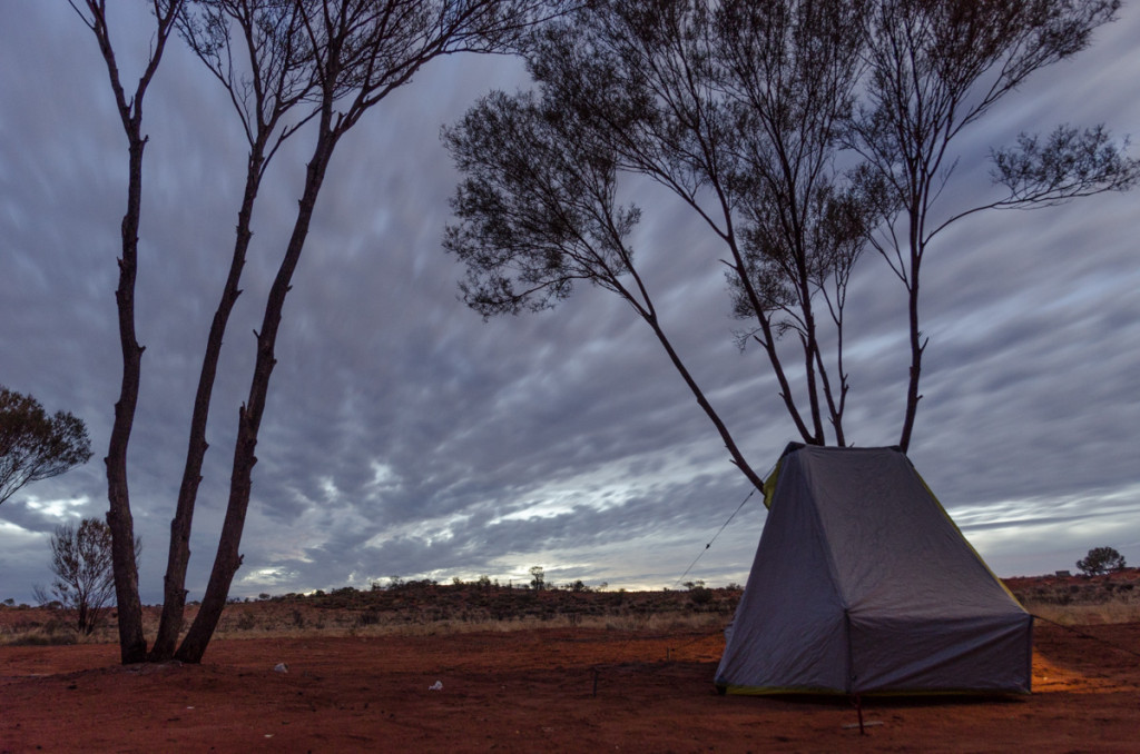 Camping on the way to Uluru