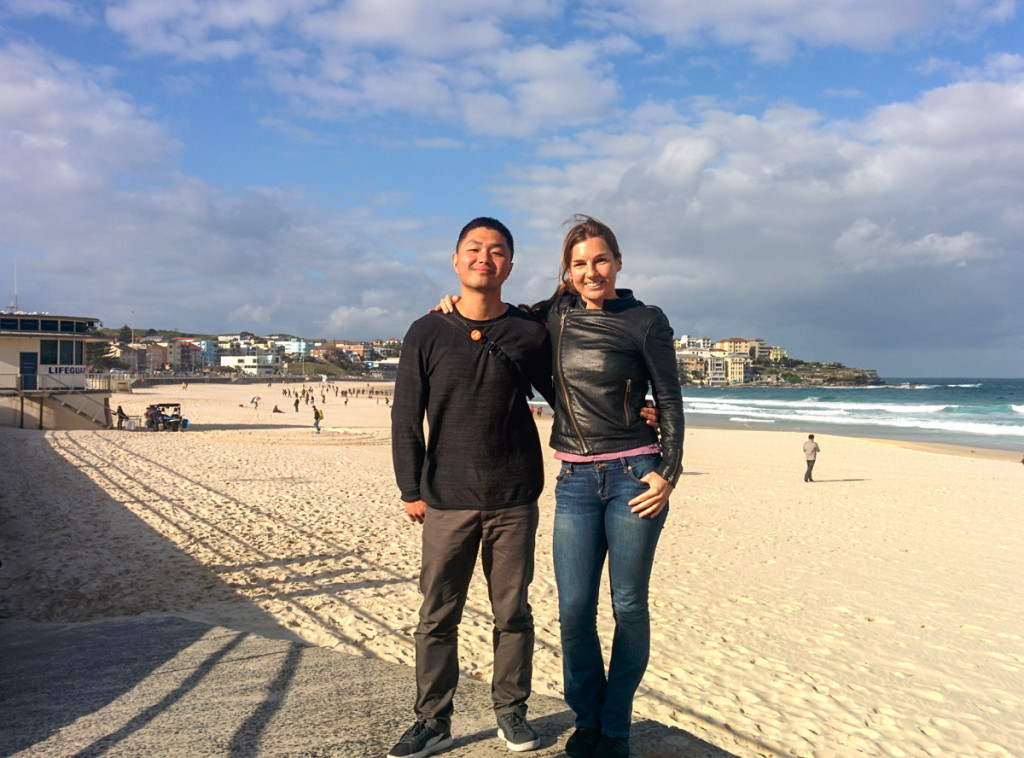 Meeting Kim at Bondi Beach, Australia