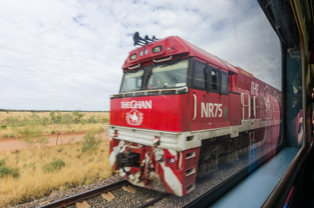 The Ghan passing by another Ghan