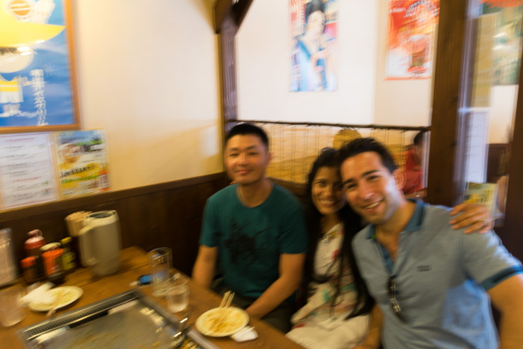 Blurry picture of Maria, Diego, and I