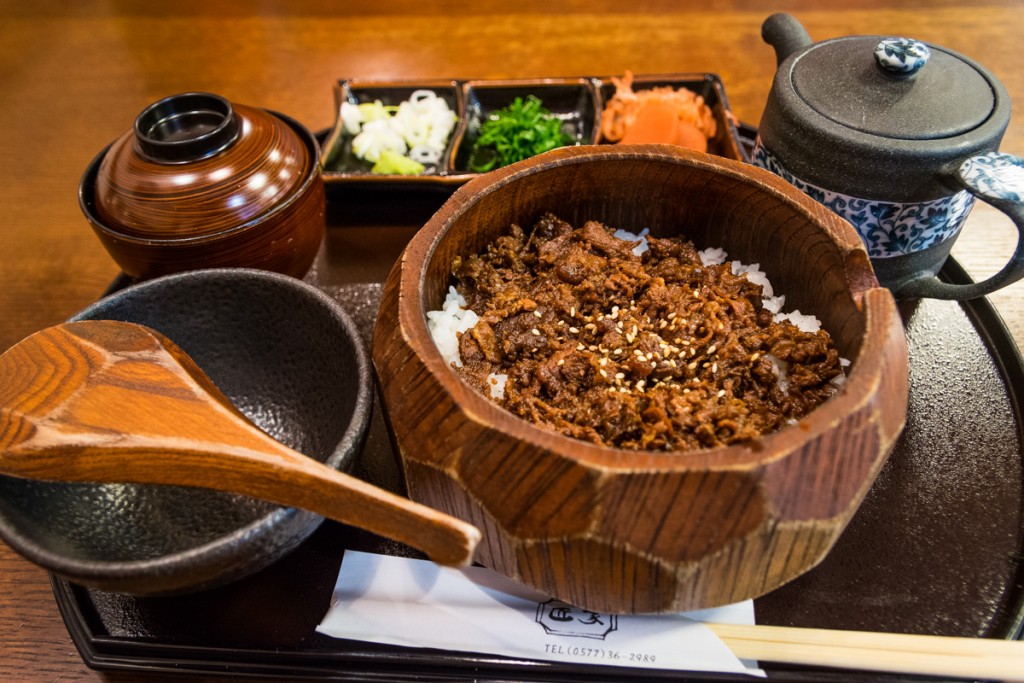 Hida beef on rice, Takayama