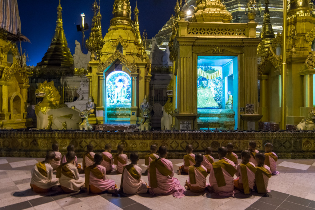 Young monks, Shwedagon Pagoda, Yangon