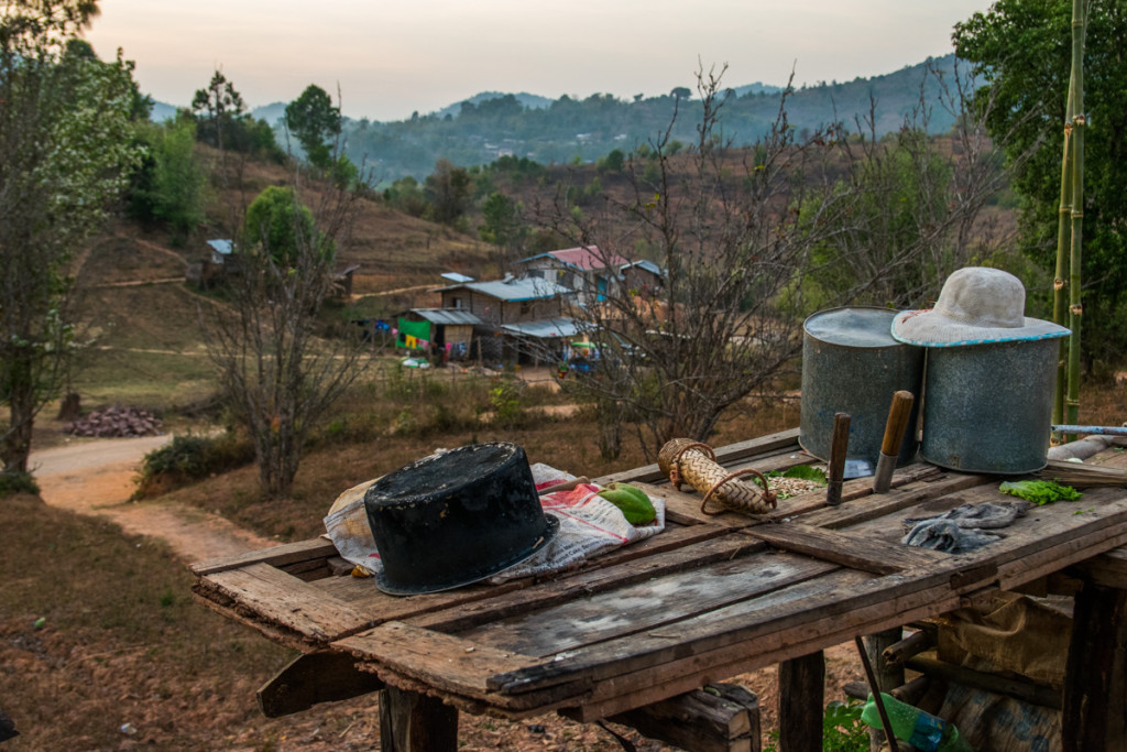 Village on hike from Kalaw to Inle Lake