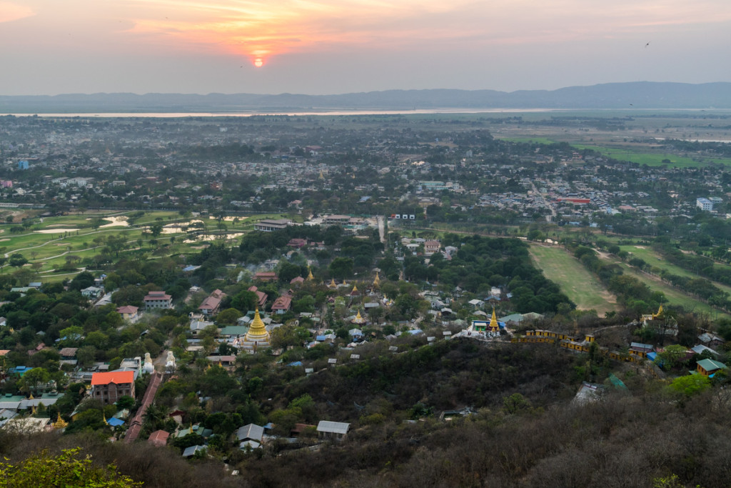 Sunset at top of Mandalay Hill