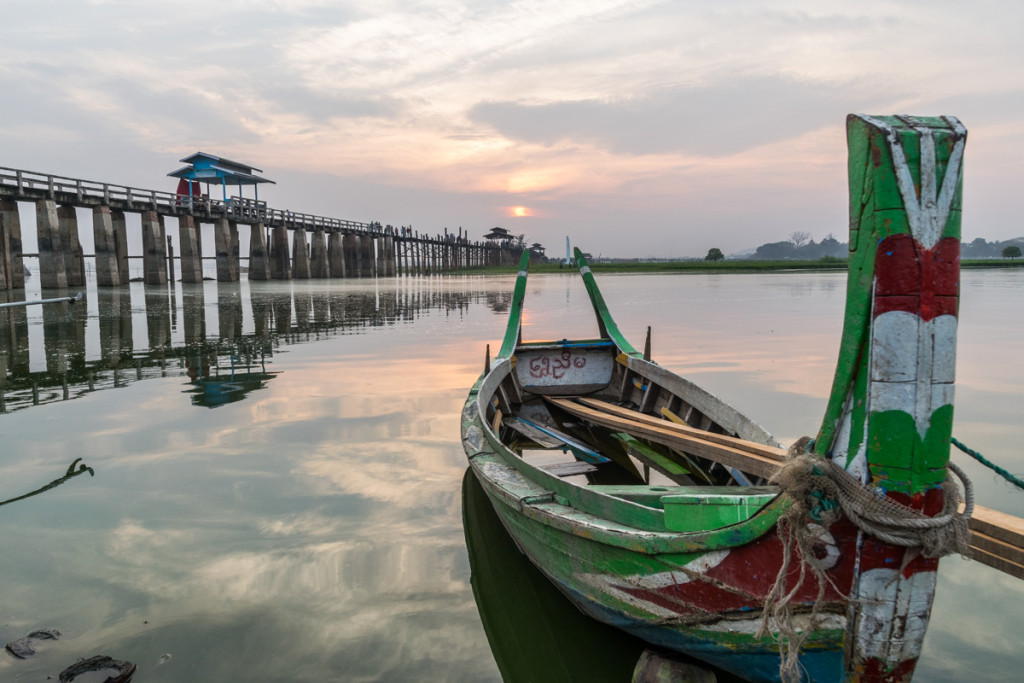 Sunset, U Bein bridge, Amarapura