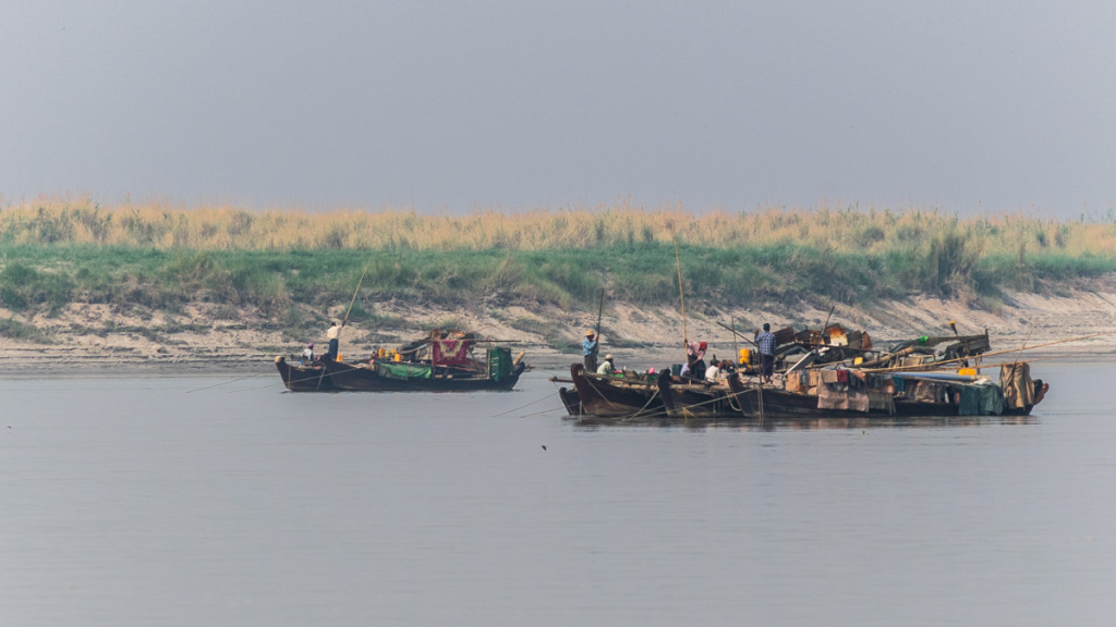 Views from boat from Mandalay to Bagan