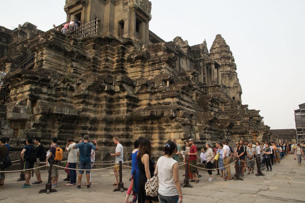 Long lines at Angkor Wat