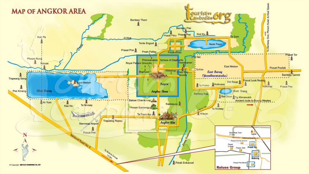 Map of Angkor area